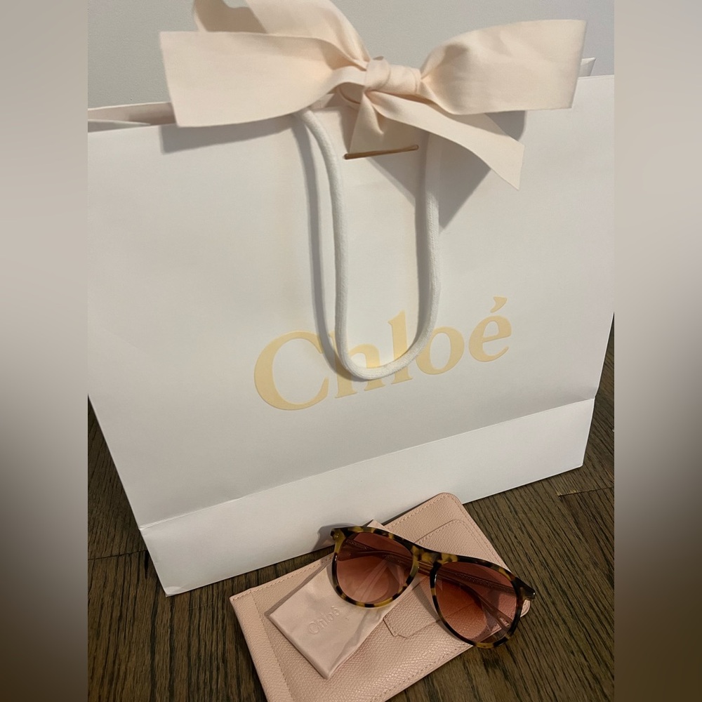 Chloe Esther Sunglasses Havana/Peach